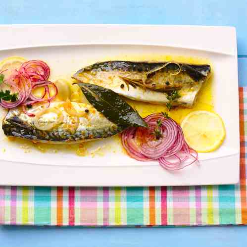 Citrus marinated mackerel