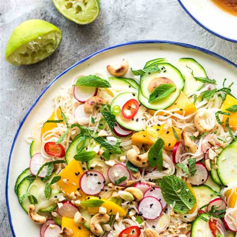 Mango zucchini salad