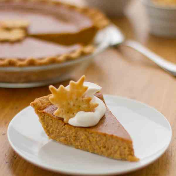 Maple Bourbon Pumpkin Pie