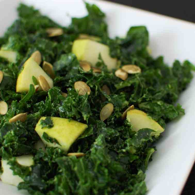 Massaged Kale Salad with Pears