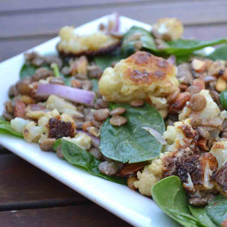 Roasted Cauliflower and Lentil Salad