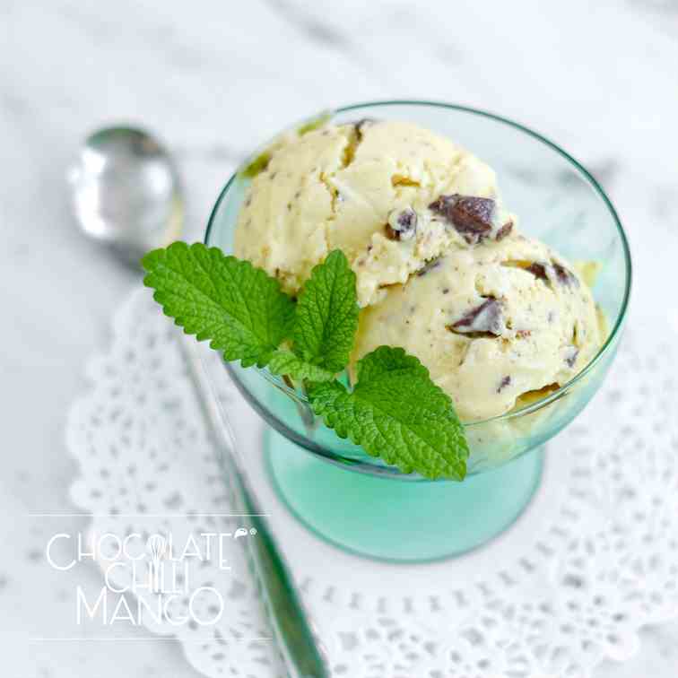 Fresh Mint Chocolate Chunk Ice Cream