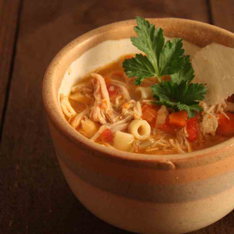 Sicilian Chicken Noodle Soup