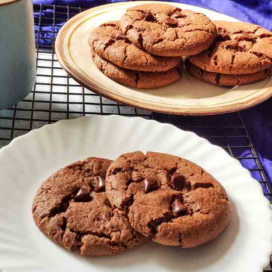 Easy Vegan Chocolate Coffee Cookies