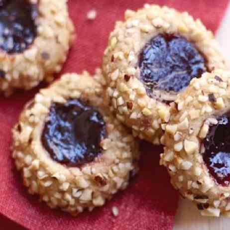 Hazelnut Linzer Thumbprints