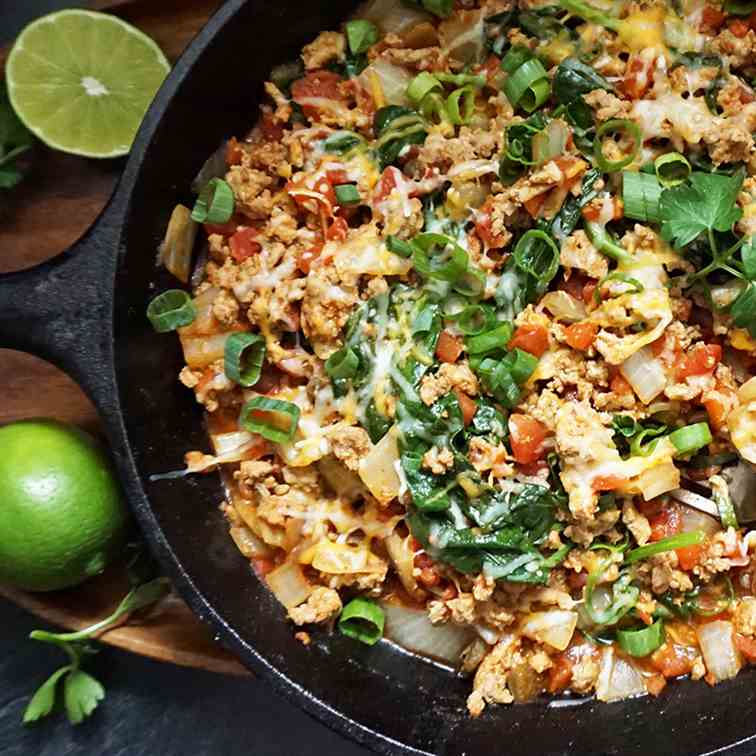 One pot turkey taco skillet