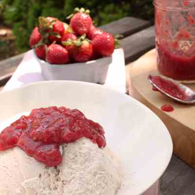 Homemade Strawberry Gelato