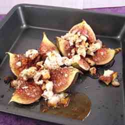 Roast figs, honey & goat’s cheese