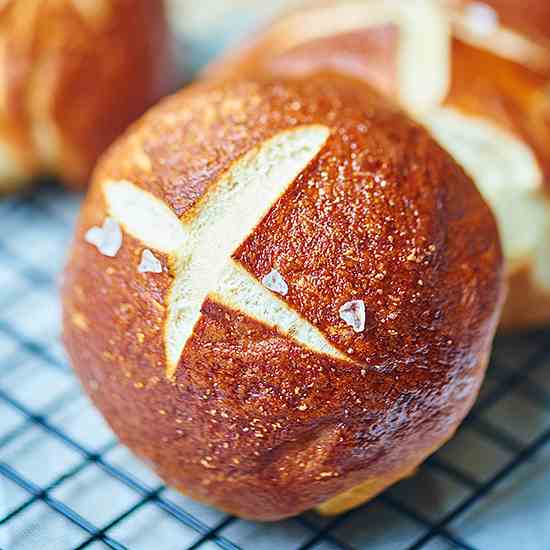 Soft Pretzel Rolls