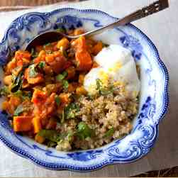 Moroccan Sweet Potato Stew with Quinoa
