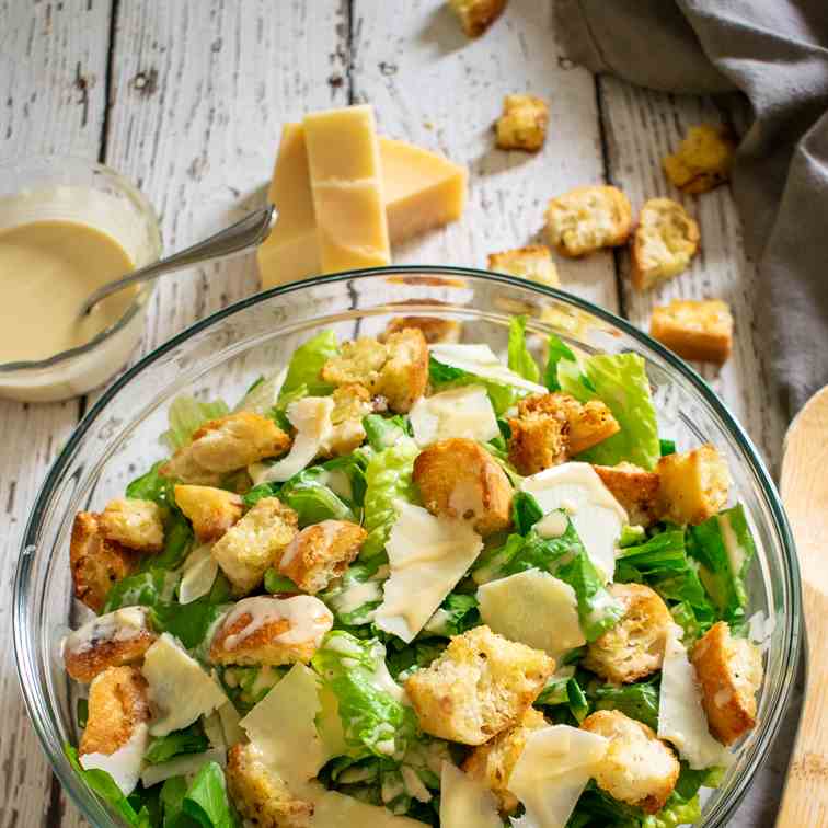 Caesar Salad with Homemade Dressing
