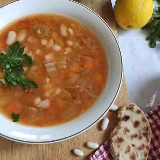 Greek White Bean Soup- Fasolada