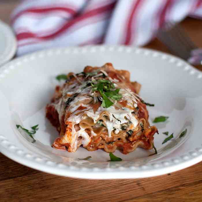 Swiss Chard Lasagna Rollups