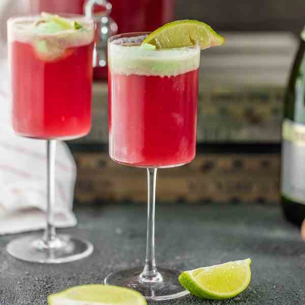 Cranberry Limeade Champagne Punch