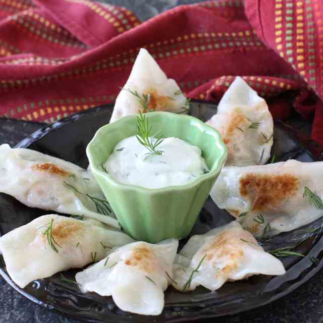 Smoked Salmon Wonton Pierogies