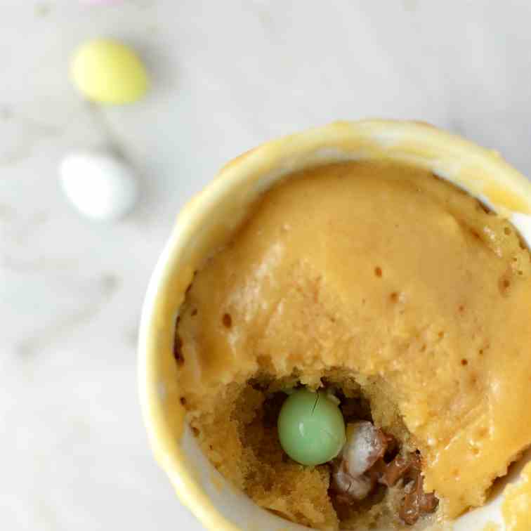 Peanut Butter Mini Egg Mug Cake