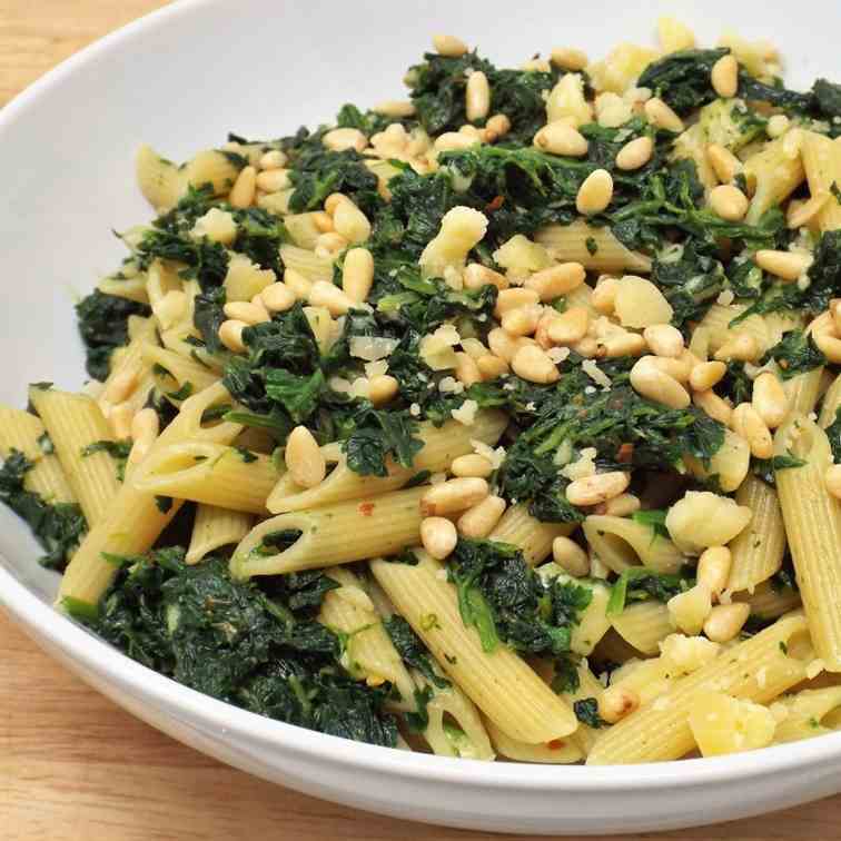 Spinach and Gruyere Penne