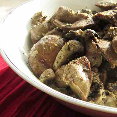 Creamy Liver and Mushrooms