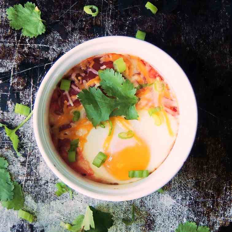 Baked Eggs with Salsa