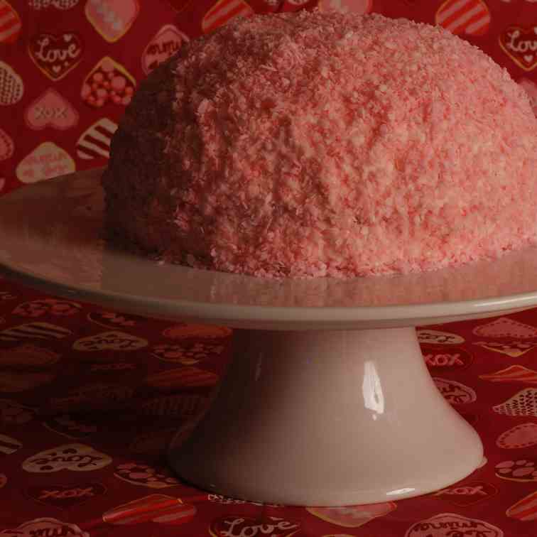 Pink Sno Ball Cake