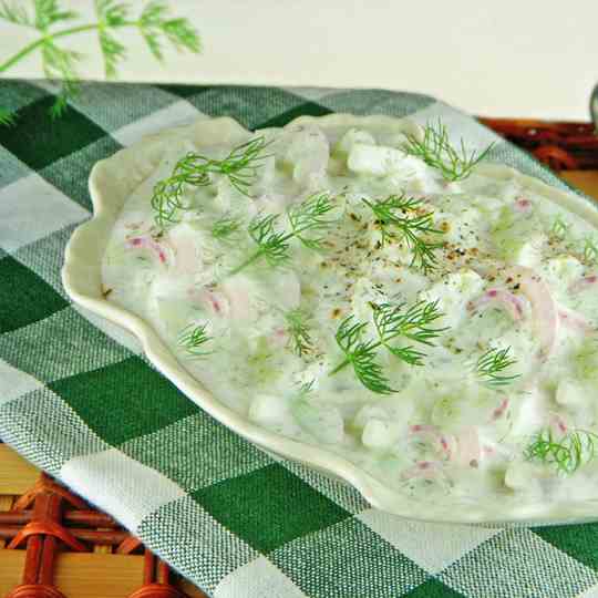 Creamy Dilled Cucumber Salad