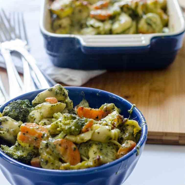 Pesto alfredo tortellini