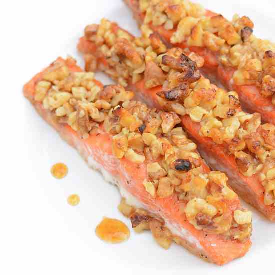 Honey walnut Crusted Salmon