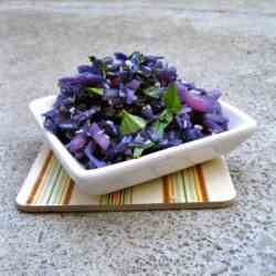 Warm Cabbage Salad in Pressure Pan