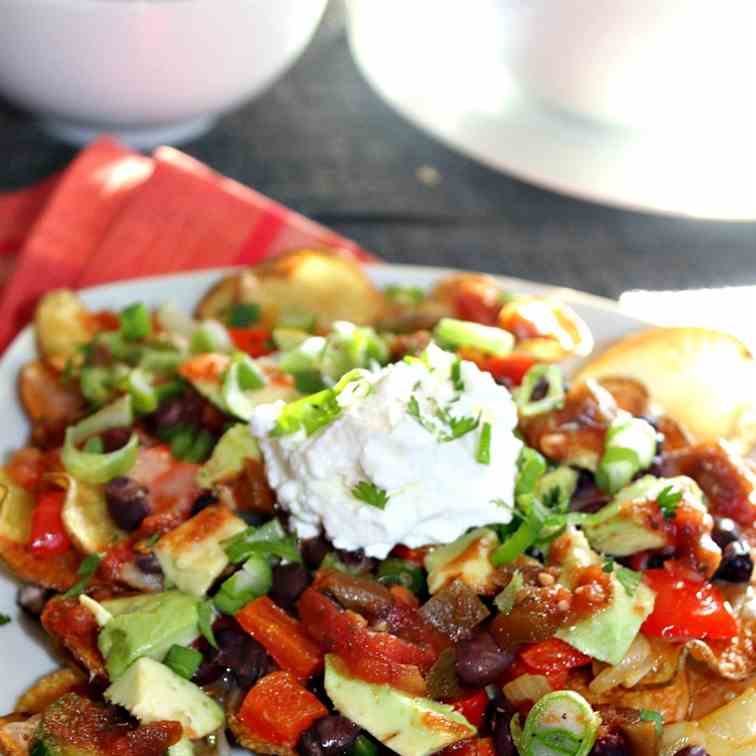 Veggie Potato Nachos