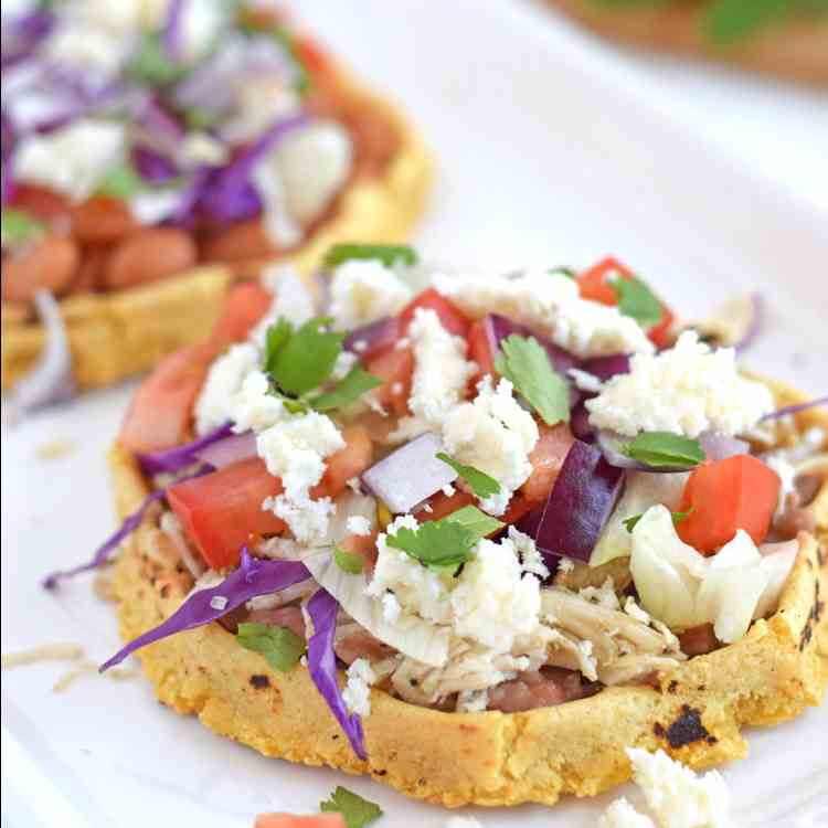 Mexican Sopes (Thick Corn Cakes)