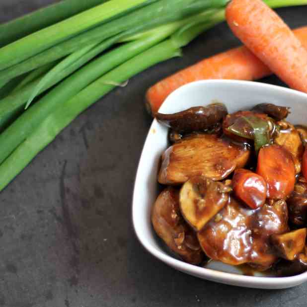 Braised Chicken with mushroom and carrot