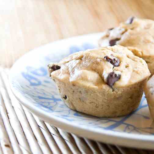 Peanut Butter Banana Chocolate Chip Muffin