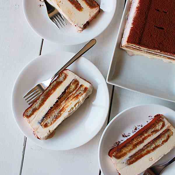 Tiramisu ice cream cake