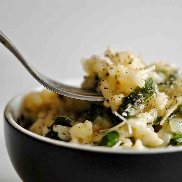Microwave Risotto with Fresh Herbs for One