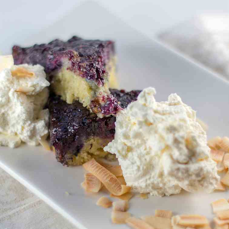 Lemon Blueberry Upside Down Cake