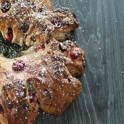 Chocolate Cranberry Stollen