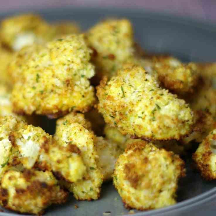 Roasted Cauliflower with Panko and Parmesa