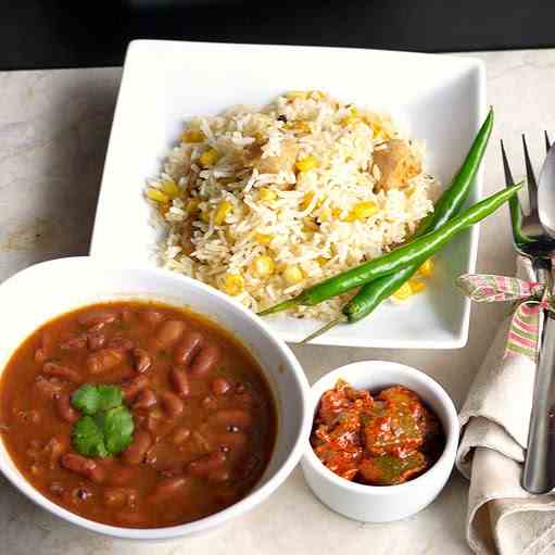 Rajma with Pulao Rice