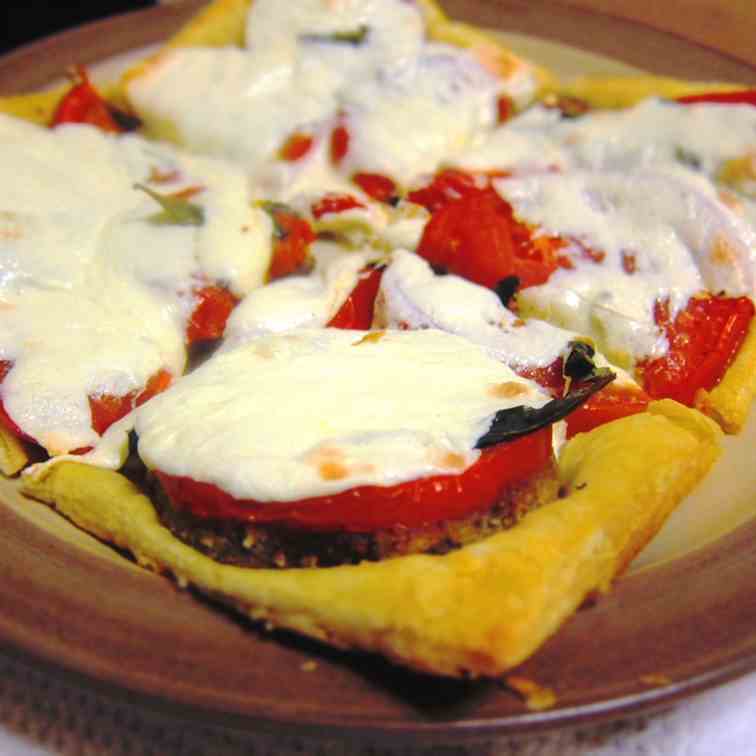 Eggplant Margherita Puff Pastry