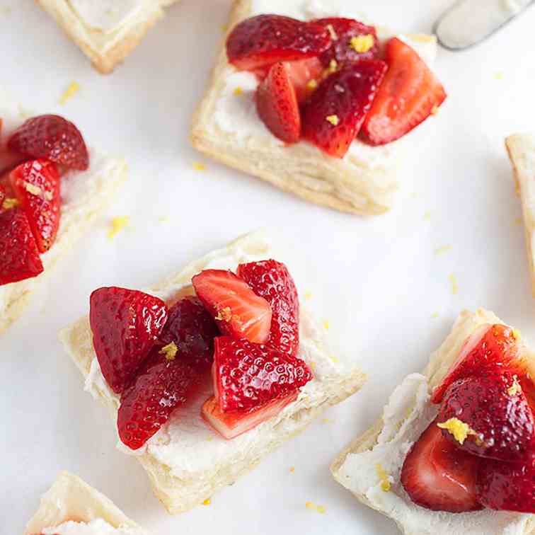 Honeyed Strawberry and Mascarpone Tartlets