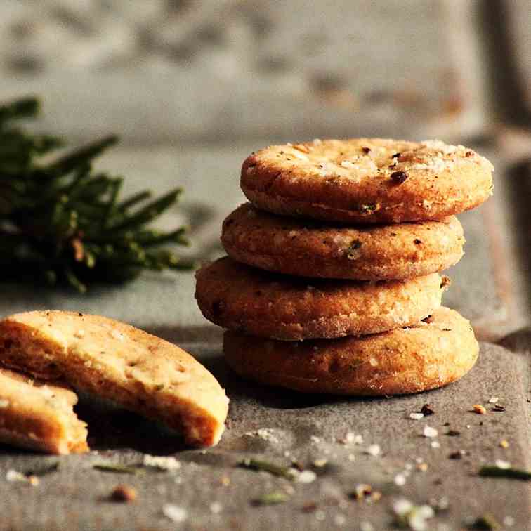 Rosemary Sea Salt Crackers