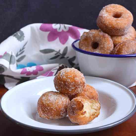 Eggless Cinnamon Sugar Donuts