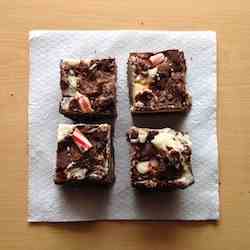 Triple Chocolate Peppermint Brownies