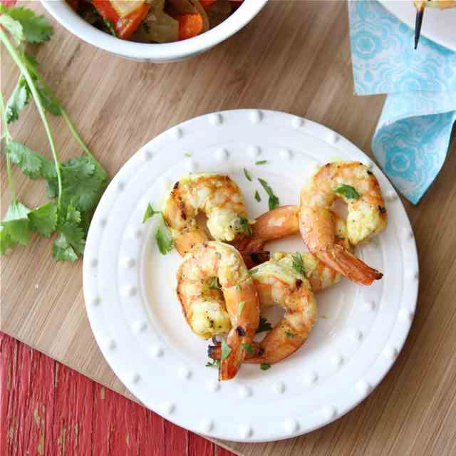 Grilled Curry Shrimp Skewers