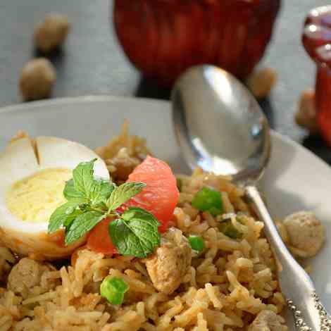 Soya Chunk Biryani