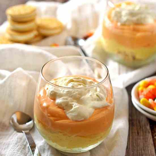 Candy Corn Cheesecake Parfaits