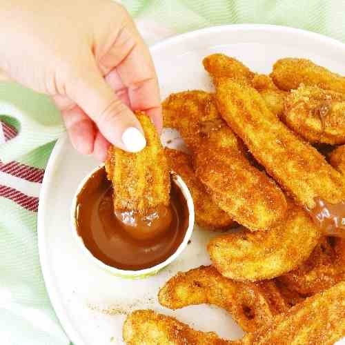 Homemade Cinnamon Churros with Nutella Sau