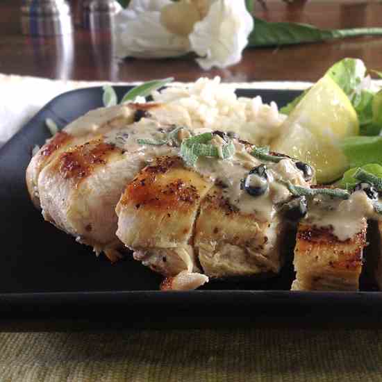 Chicken in a Juniper-Gin Sauce