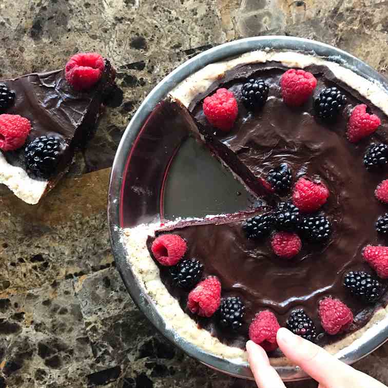 Vegan Berry Chocolate Tart