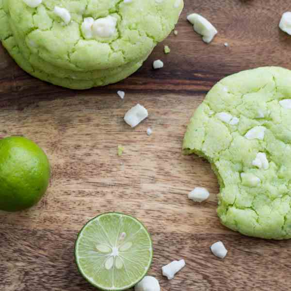 key lime white chocolate cookies